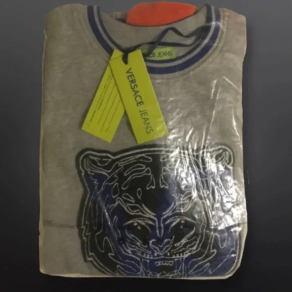 Versace Jeans Sweatshirt Gray Unisex - Size S